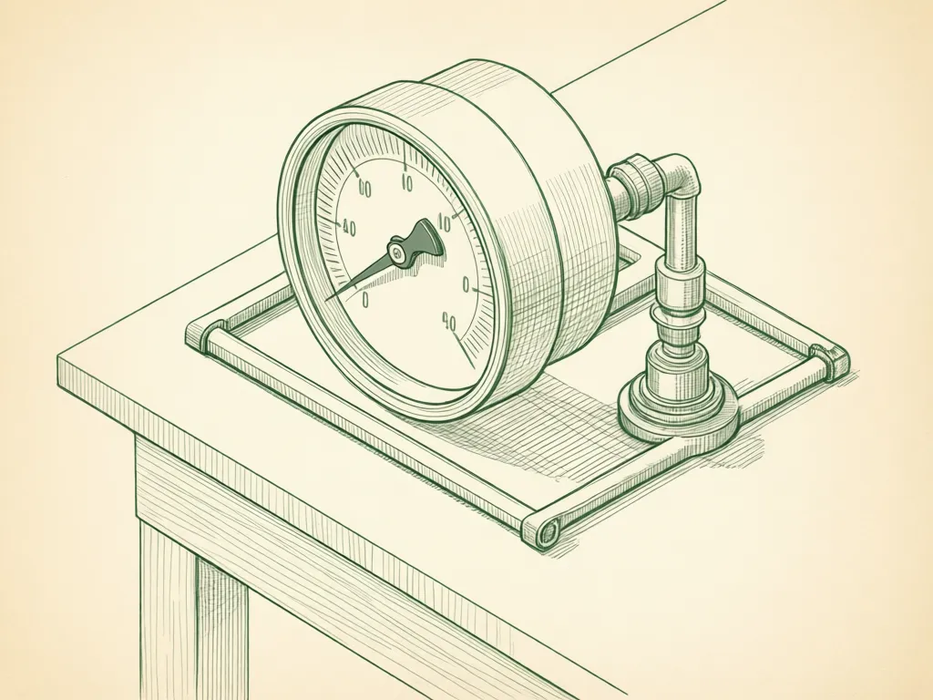 Illustration: A pressure gauge needle parked at zero on a workbench